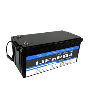 A01 6000周期10年保修Lifepo4 12v 300ah 100 Ah 18650磷酸铁锂电池电池价格