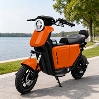 Motocicleta Eléctrica de Dos Plazas, Motor de 1200W, Ruedas de 14 Pulgadas, Velocidad Máxima de 55 km/h, Autonomía de hasta 140 km, para Adultos