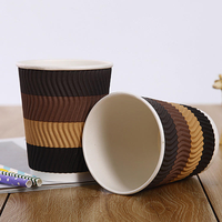 Gobelet à café en papier isotherme à double paroi de haute qualité, imprimé sur mesure, pour emporter, pour latte chaud, cappuccino