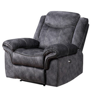 Mobili per la casa moderna HMS 41 grigio granito potere reclinabile massaggio pelle sintetica microfibra tessuto metallico - Product Image 4