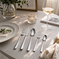 Ensemble de couverts de luxe en acier inoxydable poli miroir, 40 pièces, pour hôtel, mariage, restaurant, cuisine