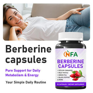 Cápsulas de Berberina OEM ODM con extracto de té verde y Berberina HCL. Mantienen los niveles de glucosa y lípidos. Mejoran la función metabólica general. - Product Image 3