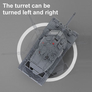 Char d'assaut principal RC Leopard 2A6 2,4 GHz, mini char <span class=keywords><strong>de</strong></span> combat <span class=keywords><strong>IR</strong></span>, jouet militaire télécommandé 6 canaux rechargeable par USB pour enfants - Product Image 2