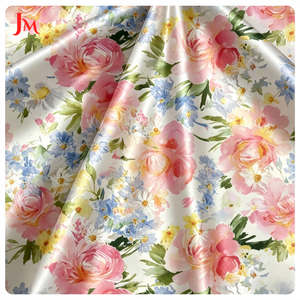 Tessuto in Raso di Cotone Elasticizzato Stampato Floreale Personalizzato 135gsm, <span class=keywords><strong>Materiale</strong></span> Morbido e Drappeggiante per Gonne e Camicette da Donna - Product Image 3