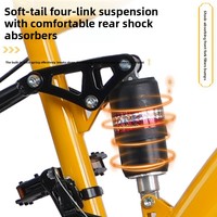 Vélo de montagne pour fille, cadre en alliage d'aluminium, freins à disque doubles, suspension souple, pour homme, tout-terrain, 21-24 vitesses, amortisseur, pour jeunes