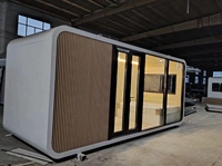 Cabine de luxe Apple de 20 pieds, chambre d'hôtel préfabriquée, maison capsule spatiale avec salle de bain pour complexe hôtelier, maisonnette modulaire moderne