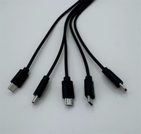 Câble de charge court 3 en 1 de 20cm, cordon de charge micro USB 5 en 1, chargeur Android 4 en 1, fil de téléphone portable