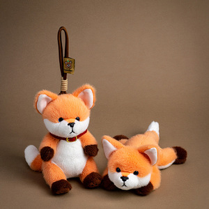 Llavero de peluche de zorro de dibujos animados, colgante para bolso de niña, adorno personalizado, figura de anime kawaii, juguetes de peluche con relleno de algodón PP - Product Image 1