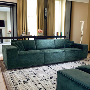 Sofá cama modular personalizado para sala de estar de Villa, esponja de alta densidad, diseño moderno, embalaje comprimido al vacío - Product Image 1