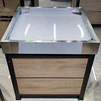 Étagère de supermarché robuste 100 kg, double face, en métal, pour légumes, système de présentation gondole légère