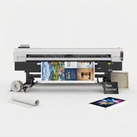 Machine d'impression numérique haute vitesse 3,2 m I3200 A1 3204Q à 4 têtes d'impression jet d'encre pour PP, feuilles de lampe, toile, autocollants