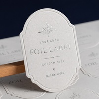 Autocollants en papier texturé personnalisés avec feuille métallique pour l'emballage de boutiques