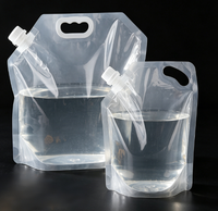 En stock – Pochettes souples recyclables avec bec verseur pour boissons (jus, sodas) – 200 ml, 300 ml, 500 ml – Emballage plastique refermable
