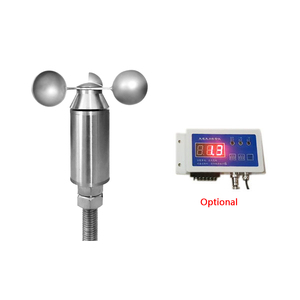 Máy phát cảm biến đo tốc độ gió Ba cốc bằng thép không gỉ siêu nhỏ với hệ thống báo động màn hình 4-20mA 0-5V RS485/232 đầu ra - Product Image 3