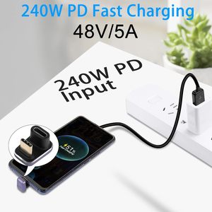 Zoguo 240W <span class=keywords><strong>Usb</strong></span> <span class=keywords><strong>C</strong></span> Adapter 180 Graden U Vorm 40Gbps <span class=keywords><strong>Usb</strong></span> <span class=keywords><strong>C</strong></span> Extender Connector Thunderbolt 4/3 Ondersteuning 8K Video <span class=keywords><strong>Audio</strong></span> Display - Product Image 3