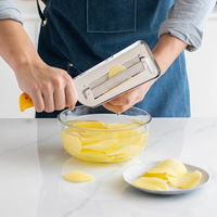 Multifunctionele Roestvrijstalen Keukengereedschap Handheld Groentesnijder Fruit Dunschaar Rasp Knoflookpers Fruitschiller