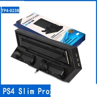 3in1 DOBE Console de jeu Ventilateur de refroidissement Station de charge pour P4 Pro Slim Dual Charger Station Vertical Stand Ps 4 Controller