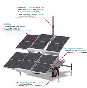 Tours d'éclairage solaires portables avec lampes LED à haut lumen, barre lumineuse rotative à 360 degrés - Product Image 3