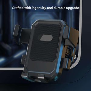 Support de téléphone de voiture en ABS en gros avec boucle rotative stable anti-vibrations pour fixation sur grille d'aération et tableau de bord, crochet en métal PC - Product Image 2