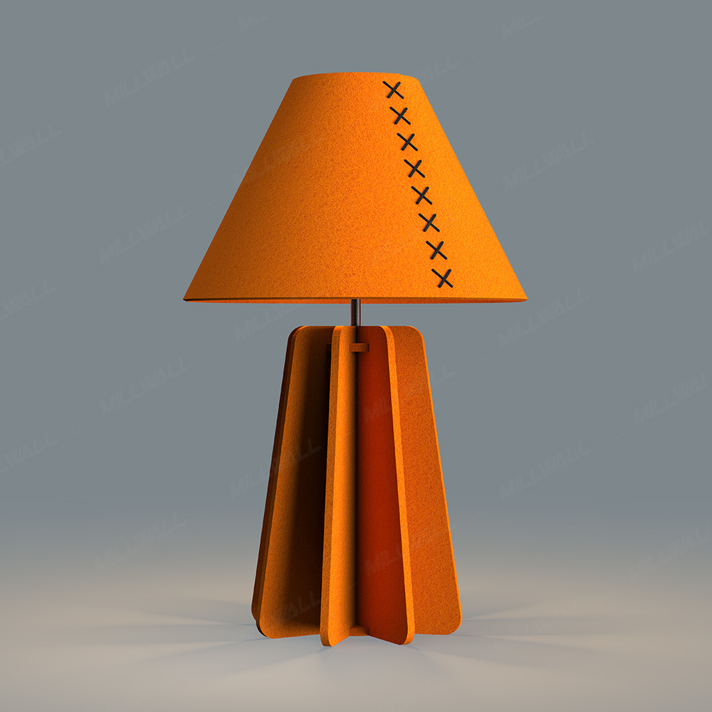 Indoor Shaped Acoustic Grey Pet Felt Hanging Lamp Living Room Modern Study Luxury Bedroom Room Led Bedside Table Lamp
