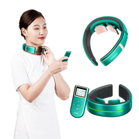Masseur cervical intelligent sans fil portable, avec vibrations Shiatsu, impulsions TENS/EMS, chaleur infrarouge, appareil électrique