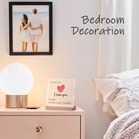 Panneau en acrylique « Rappel d'amour » avec base en bois - Cadeaux romantiques pour anniversaires