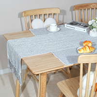 Nouveau style de chemin de table décoratif en coton, broderie personnalisée, nappe jacquard, chemin de table tissé pour hôtel et cuisine, style bohème