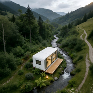 Casa Cápsula de Acero Pre-fabricada y Completamente Amueblada con Sala de Estar, Cocina, Dormitorio y Baño para Alojamiento en Lugares Turísticos, Diseño 3D Gratuito - Product Image 5