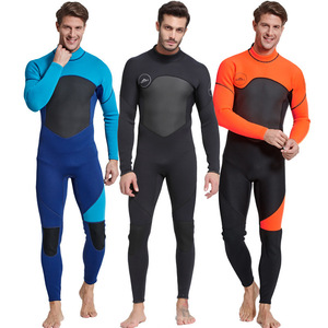 Combinaison de plongée en néoprène 3 mm pour homme, manches longues, col montant, intégrale, pour la plongée, le surf, la natation, imperméable, respirante, anti-UV, utilisation en extérieur - Product Image 1