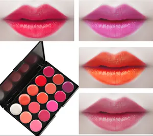 Palet Lip Gloss Makeup 15 Warna, Palet Lip Gloss Makeup Tahan Lama Tahan Air