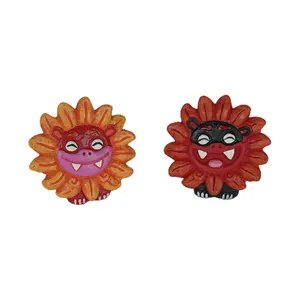 The most popular mini sun flower cute lion set custom home accessories resin crafts