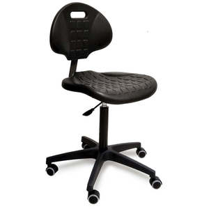 Sedia industriale in poliuretano con ruote dimensioni L = 630mm D = 630mm H = 1140mm - Product Image 1