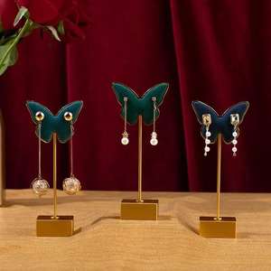 Jinsky Luxury Colorful Butterfly Shape Metal Jewelry Display Stand Elegant <b>Earrings</b> Showcase Container - Product Image 6