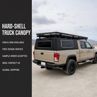 Couverture de benne de camionnette rigide noire mate avec porte-bagages de toit OEM ODM
