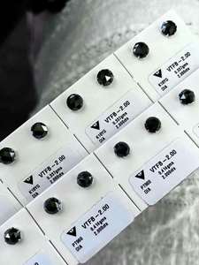Xinfly Fine Jewelry Real 18K Gold 2.00ct Per Pair <b>Black</b> Diamond Ear <b>Stud</b> <b>Earring</b> Jewelry - Product Image 1