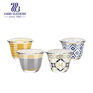 Juego de 12 calcomanías de diseño exclusivo, estampado en relieve, <span class=keywords><strong>Serie</strong></span> de diseño turco y árabe, 60ml, 2oz, taza de café y té de vidrio - Product Image 1