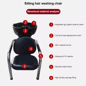 Sillón de Lavado de Cabello Portátil y Económico para Peluquería, Equipo de Barbería de Lujo, Cama de Lavado para Salón - Product Image 4