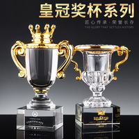 GRANDE TAILLE métal élégant sport verre de cristal tasse unique trophée prix mvp thème comme compétition sportive champion prix