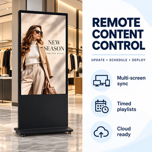 Floor Standing <b>Digital</b> Poster LCD <b>Display</b> Window System 32 Inch Touchscreen IP65 Indoor Advertising Kiosk Retail Store Subway - Product Image 4
