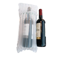 Emballage logistique sac de gonflage d'air en plastique sacs de colonne d'air pour protecteur de bouteille de vin rouge