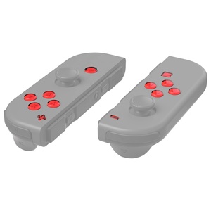 EXtremeRate Kits de boutons de remplacement rouges et transparents pour manettes Nintendo Switch et Nintendo Switch OLED - Product Image 5
