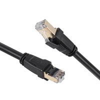 Kabel Patch Ethernet UTP Cat6 Premium Konektor RJ45 Jaket PVC Tahan Lama Bersertifikasi CE 99,99% Tembaga Panjang 1m untuk LAN Kecepatan Tinggi