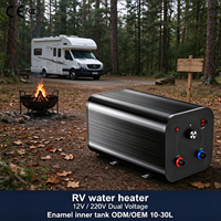 Chauffe-eau pour camping-car 10L avec réservoir intérieur émaillé, double alimentation 12V/220V, 1600W, affichage numérique pour voyage en camping-car, usine OEM