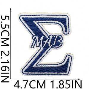 Set de Parches de la Hermandad Zeta Phi Beta - Parches Bordados con Letras Griegas para Chaquetas, Bolsos y Ropa - Product Image 2