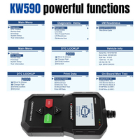 Escáner de Diagnóstico Profesional OBDII KONNWEI KW590, Herramienta para Autos, Lector de Códigos de Diagnóstico del Motor del Vehículo