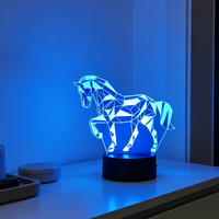 Lampe 3D en acrylique lumineuse, base ABS changeante de couleur, lampe d'anime, base LED, cadeau pour enfants, dessin animé