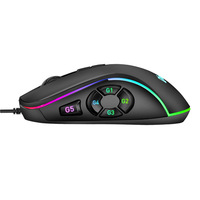 Ensemble clavier et souris de jeu mécaniques filaires, clavier mécanique avec bouton rotatif, RGB, touches programmables, macro définissables