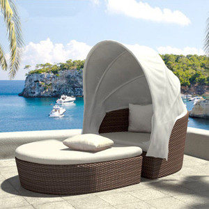 Élégant résine en osier <span class=keywords><strong>pas</strong></span> <span class=keywords><strong>cher</strong></span> patio multifonctionnel canapé-lit et des canapés en rotin canapé-lit - Product Image 1