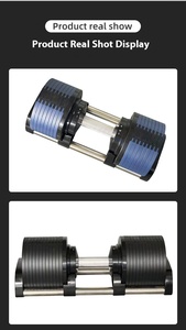 Ensemble d'haltères hexagonaux professionnels 100lbs en acier massif robuste avec équipement <span class=keywords><strong>de</strong></span> <span class=keywords><strong>musculation</strong></span> réglable à barre moletée - Product Image 4