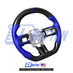 พวงมาลัยคาร์บอนไฟเบอร์แบบกำหนดเอง Drifton สำหรับรถมัสแตง ปี 2015-2017 3K/6K/12K ลายเรียบ/ลายทวิล/ลายฟอร์จ  ผิวเงา/ผิวด้าน  เคลือบ UV - Product Image 2